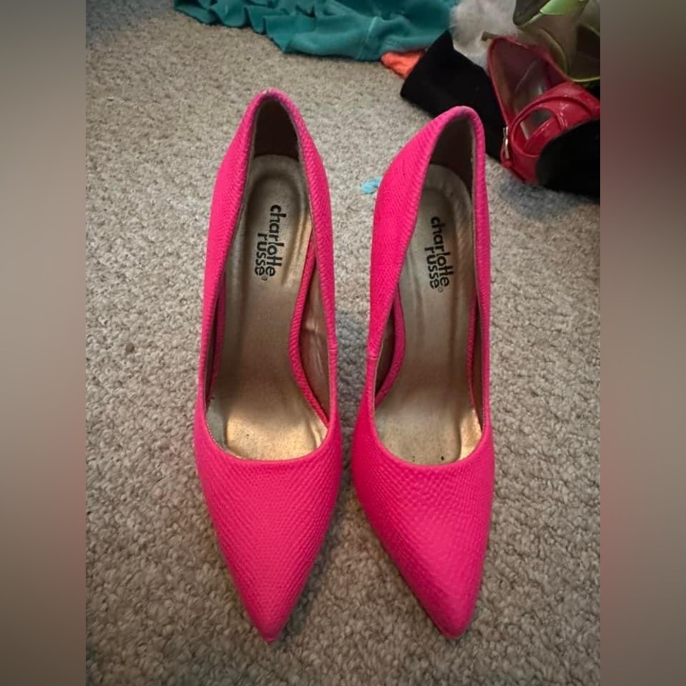 Charolette Russe HOT pink heels